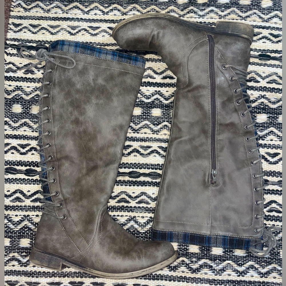 Elettra Lace up Back Flat Boot